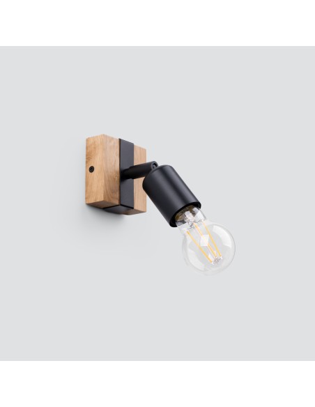Indoor wood spot wall light