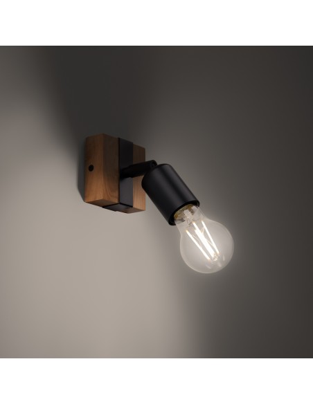 Indoor wood spot wall light