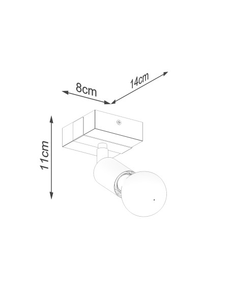 Applique da parete spot in legno per interni