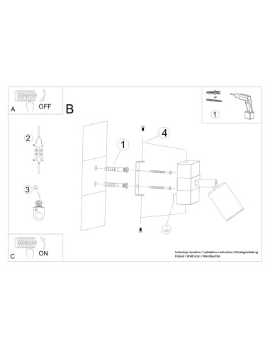 Applique da parete spot in legno per interni
