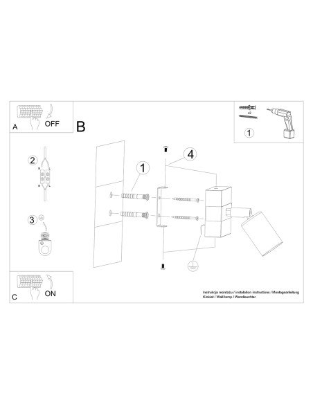 Applique murale spot bois intérieur