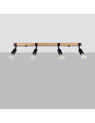 Deckenstrahler aus Holz für den Innenbereich