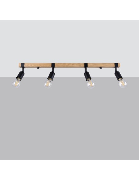 Plafonnier spot bois intérieur