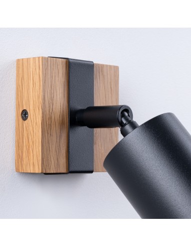 Aplique de pared foco de madera interior