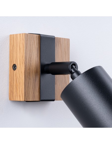 Aplique de pared foco de madera interior