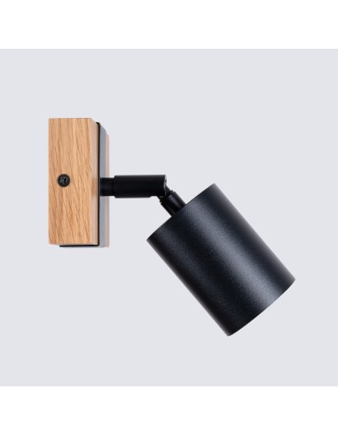 Aplique de pared foco de madera interior