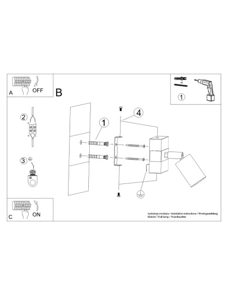 Applique da parete spot in legno per interni