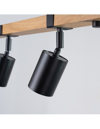 Plafón foco de madera interior