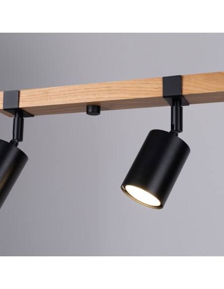 Plafón foco de madera interior