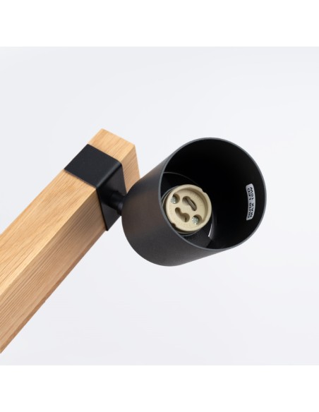 Plafón foco de madera interior