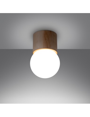 Plafón foco de madera interior