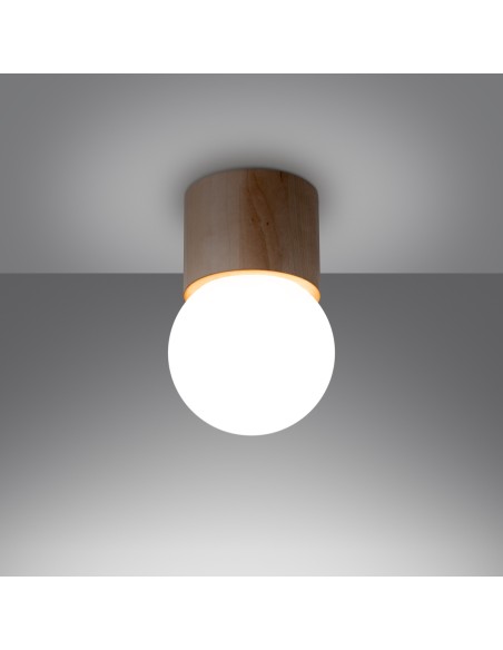 Plafón foco de madera interior