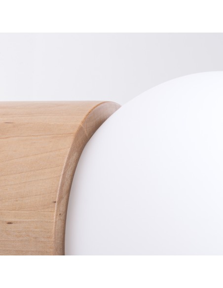 Aplique de pared foco de madera interior