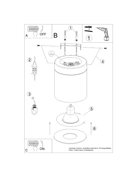 Plafoniera spot legno per interni