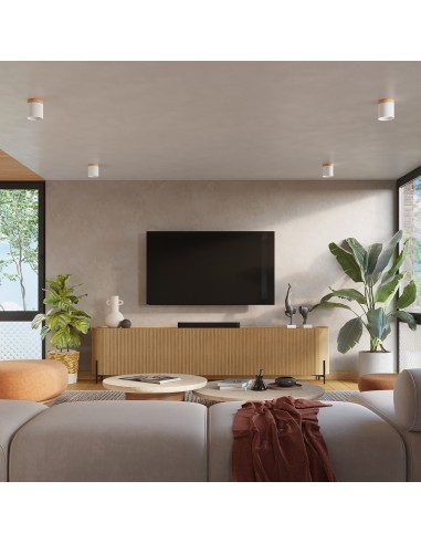 Deckenstrahler aus Holz für den Innenbereich