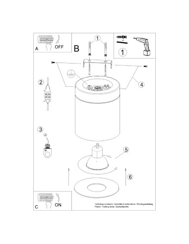Indoor wood spot ceiling light