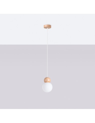 Lampada da appoggio luminaria in legno naturale per interni