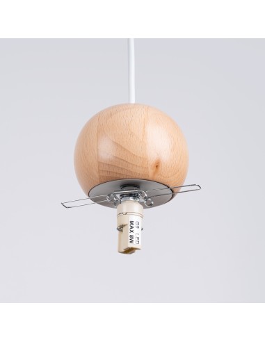 Tafellamp van natuurlijk hout voor binnen