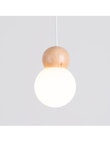 Natural wood interior table lamp