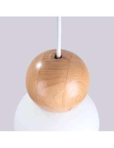 Tafellamp van natuurlijk hout voor binnen