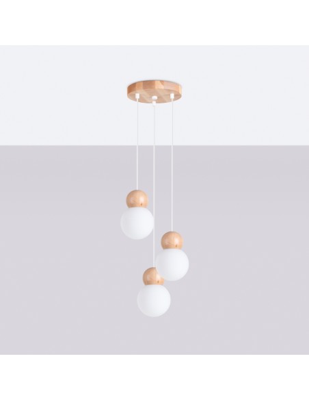 Lampe à poser luminaire bois naturel intérieur