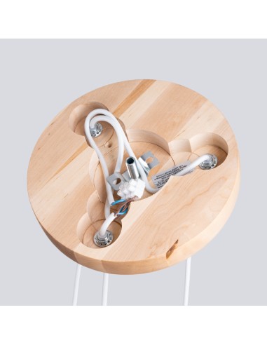 Natural wood interior table lamp