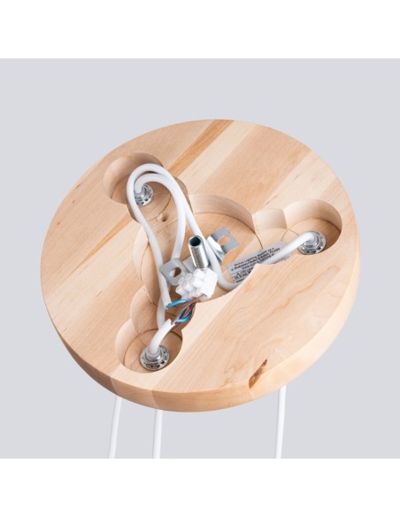 Natural wood interior table lamp