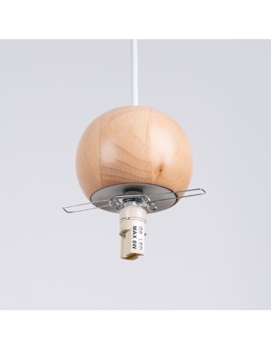 Natural wood interior table lamp