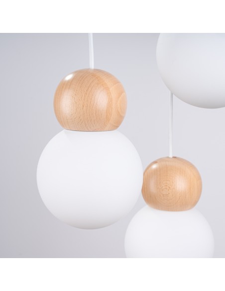 Tafellamp van natuurlijk hout voor binnen