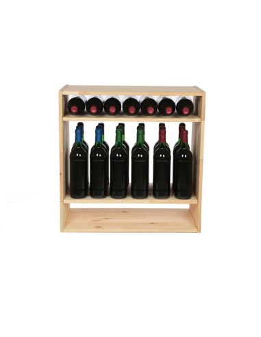 Casier à vin 18 bouteilles en pin...