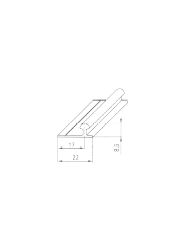 Aluminium schuifsysteem voor een kastdeur