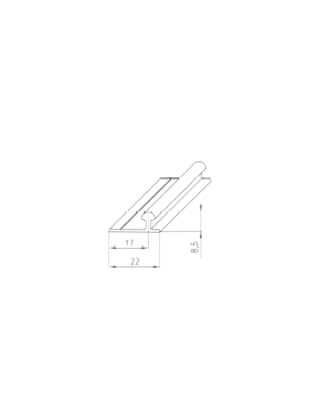 Aluminium schuifsysteem voor een kastdeur