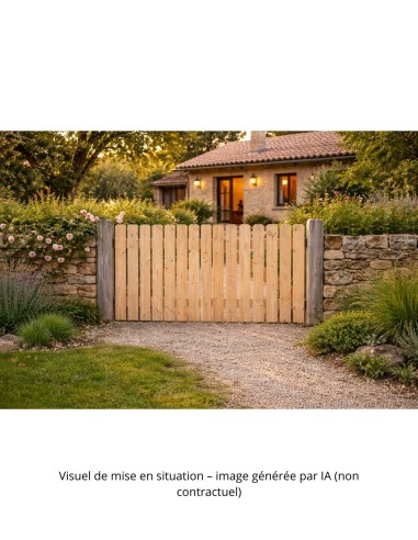 Douglas straight-slat gate 3 to 4 m – Solid wood kit