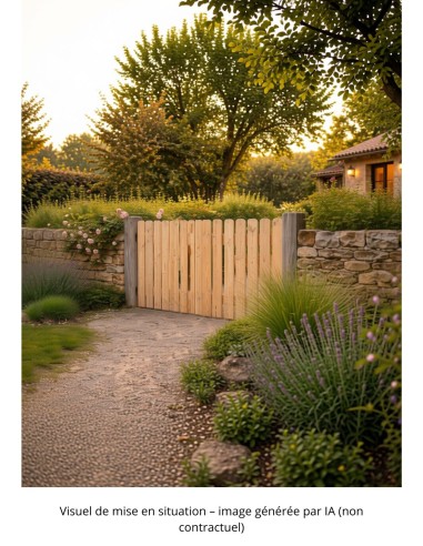 Douglas straight-slat gate 3 to 4 m – Solid wood kit