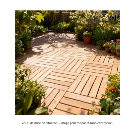 Caillebotis en Douglas 50x50x5 cm – 4 dalles par m² 2