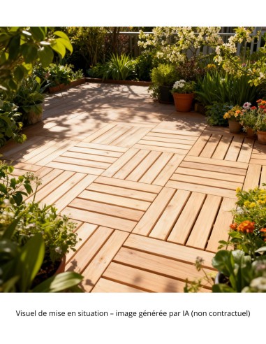 Enrejado de Douglas 50x50x5 cm – 4 losas por m²