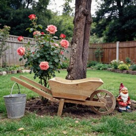 Carretilla decorativa de...