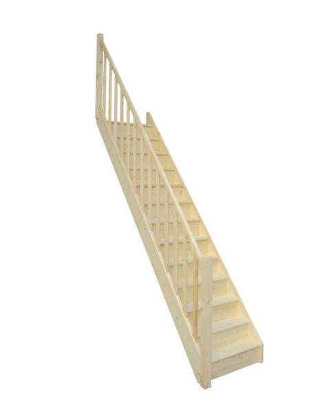 Günstige gerade Treppe aus Fichtenholz