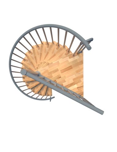 Berlin Lacquered Beech Helical Staircase