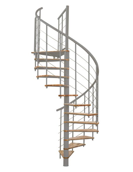 Escalier Hélicoïdal Fusion Bois-Acier Ø120-160 cm