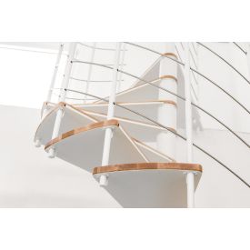 Escalier Hélicoïdal Fusion Bois-Acier Ø120-160 cm 2