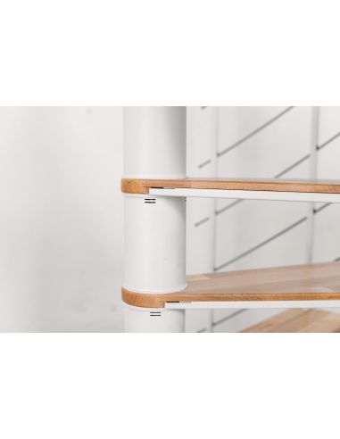 Escalier Hélicoïdal Fusion Bois-Acier Ø120-160 cm