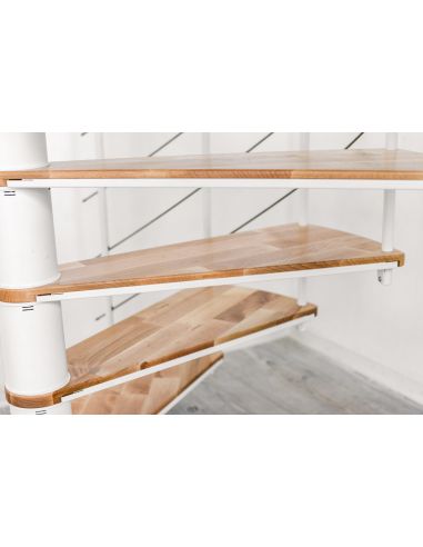 Scala a Chiocciola Fusion Legno-Acciaio Ø120-160 cm