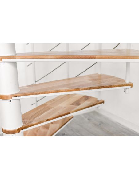 Escalier Hélicoïdal Fusion Bois-Acier Ø120-160 cm