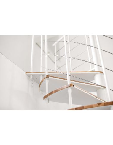 Escalier Hélicoïdal Fusion Bois-Acier Ø120-160 cm