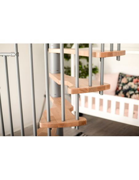 Escalera Compacta Metallica Haya