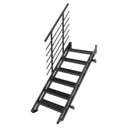 Escalera Exterior Recta Flex Grid Zinc - 6 a 14 Peldaños 2