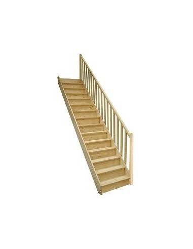 Escalier sapin droit 