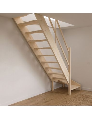 ADRET Fir quarter-turn bottom staircase