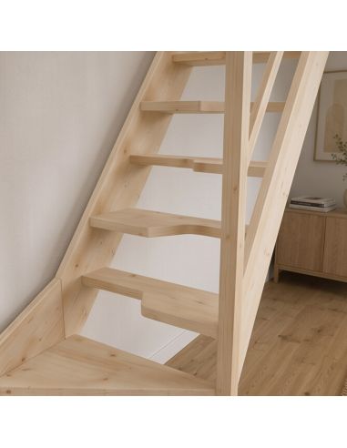 ADRET Fir quarter-turn bottom staircase